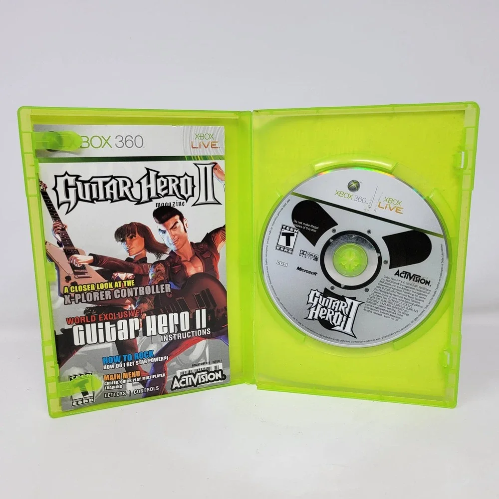 Guitar Hero II‎ 2 Microsoft Xbox 360 Activision RedOctane Music Game CIB NTSC